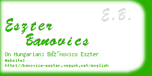 eszter banovics business card